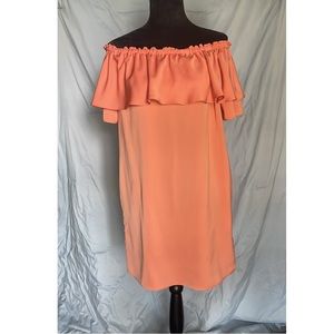 Coral reef flowy dress with pockets